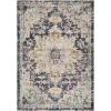 SAFAVIEH Madison Collection Area Rug – 6’7″ Square, Cream & Blue, Boho Chic Distressed Medallion Design, Non-Shedding & Easy to Clean, Ideal for Living Room, Bedroom, Dining Space (MAD473B)(Black/Gold)