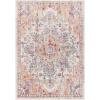 SAFAVIEH Madison Collection Area Rug – 6’7″ Square, Cream & Blue, Boho Chic Distressed Medallion Design, Non-Shedding & Easy to Clean, Ideal for Living Room, Bedroom, Dining Space (MAD473B)(Beige/Orange)