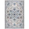 SAFAVIEH Madison Collection Area Rug – 6’7″ Square, Cream & Blue, Boho Chic Distressed Medallion Design, Non-Shedding & Easy to Clean, Ideal for Living Room, Bedroom, Dining Space (MAD473B)(Ivory/Light Blue)
