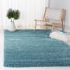 SAFAVIEH Milan Shag Collection Area Rug – 5’1″ x 8′, Aqua Blue, Solid Design, Non-Shedding & Easy to Clean, Plush Thick Pile, Ideal for Living Room, Bedroom (SG180-6060)(Aqua)