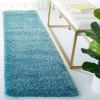 SAFAVIEH Milan Shag Collection Area Rug – 5’1″ x 8′, Aqua Blue, Solid Design, Non-Shedding & Easy to Clean, Plush Thick Pile, Ideal for Living Room, Bedroom (SG180-6060)(Aqua Blue)