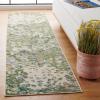 SAFAVIEH Monaco Collection Area Rug – 8′ x 10′, Pink & Multi, Boho Chic Abstract Watercolor Design, Non-Shedding & Easy Care, Ideal for High Traffic Areas in Living Room, Bedroom (MNC225D)(Sage/Rust)