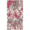SAFAVIEH Monaco Collection Area Rug – 8′ x 10′, Pink & Multi, Boho Chic Abstract Watercolor Design, Non-Shedding & Easy Care, Ideal for High Traffic Areas in Living Room, Bedroom (MNC225D)(Grey/Fuchsia)