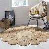 SAFAVIEH Natural Fiber Collection Area Rug – 3′ Round, Natural, Handmade Boho Charm Farmhouse Jute, Ideal for High Traffic Areas in Living Room, Bedroom (NF363A)(Natural)