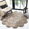 SAFAVIEH Natural Fiber Collection Area Rug – 3′ Round, Natural, Handmade Boho Charm Farmhouse Jute, Ideal for High Traffic Areas in Living Room, Bedroom (NF363A)(Grey)