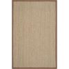 Safavieh Area Rug 6′ Round – Natural Fiber Collection – Natural & Black, Seagrass, Herringbone Pattern with Border (NF115C)(Natural/Brown)