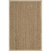 Safavieh Area Rug 6′ Round – Natural Fiber Collection – Natural & Black, Seagrass, Herringbone Pattern with Border (NF115C)(Natural/Ivory)