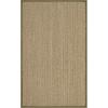 Safavieh Area Rug 6′ Round – Natural Fiber Collection – Natural & Black, Seagrass, Herringbone Pattern with Border (NF115C)(Natural/Olive)