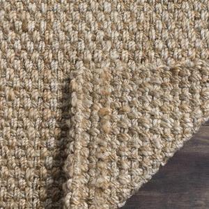 SAFAVIEH Area Rug 10′ Square – Natural Fiber Collection – Large – Natural Brown, Handmade Jute, Basketweave Design (NF401A)(Natural)