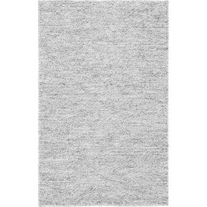SAFAVIEH Area Rug 5×8 – Natura Collection – Ivory, Handmade Wool Blend, Textured Design, Ideal for Living Room, Bedroom, Dining Space (NAT620A)(Light Grey/Ivory)