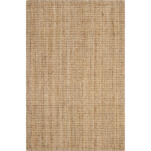 SAFAVIEH Area Rug 5×8 – Natural Fiber Collection – Natural Brown, Handmade Jute & Coir, Farmhouse Style, Chunky Textured Thick Pile (NF747A)(Natural)