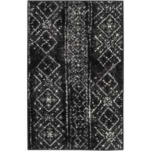 SAFAVIEH Area Rug 8×10 – Adirondack Collection – Large – Black & Silver, Moroccan Boho Design, Non-Shedding & Easy Cleaning, Ideal for Living Room, Bedroom, Office, Dining Space (ADR111C)(Black/Silver)