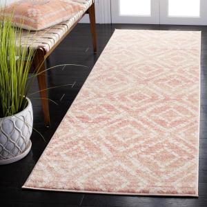 SAFAVIEH Area Rug 8×10 – Adirondack Collection – Large – Ivory & Light Blue, Geometric Trellis Pattern, Non-Shedding & Easy Cleaning, Ideal for Living Room, Bedroom, Office, Dining Space (ADR131T)(Rose/Gold)
