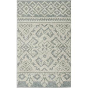 SAFAVIEH Area Rug 8×10 – Adirondack Collection – Large – Ivory & Silver, Rustic Boho Design, Non-Shedding & Easy Cleaning, Ideal for Living Room, Bedroom, Office, Dining Space (ADR107B)(Slate/Ivory)
