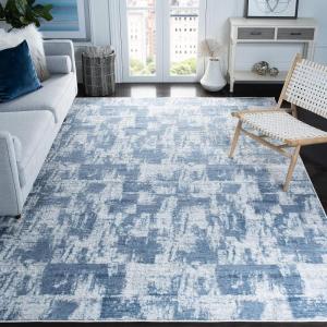 SAFAVIEH Area Rug 8×10 – Amelia Collection – Large – Blue & Grey, Modern Design, Non-Shedding & Easy Cleaning, Ideal for Living Room, Bedroom, Office, Dining Space (ALA786M)(Ivory/Blue)