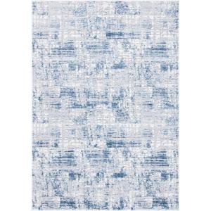 SAFAVIEH Area Rug 8×10 – Amelia Collection – Large – Blue & Grey, Modern Design, Non-Shedding & Easy Cleaning, Ideal for Living Room, Bedroom, Office, Dining Space (ALA786M)(Navy/Light Grey)