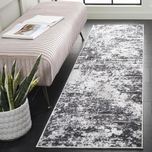 SAFAVIEH Area Rug 8×10 – Amelia Collection – Large – Grey & Ivory, Modern Design, Non-Shedding & Easy Cleaning, Ideal for Living Room, Bedroom, Office, Dining Space (ALA705G)(Charcoal/Ivory)