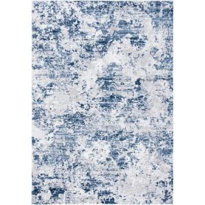SAFAVIEH Area Rug 8×10 – Amelia Collection – Large – Grey & Ivory, Modern Design, Non-Shedding & Easy Cleaning, Ideal for Living Room, Bedroom, Office, Dining Space (ALA705G)(Navy/Grey)