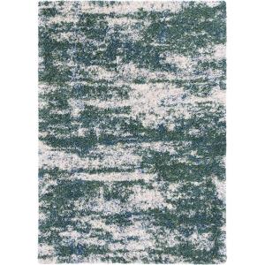 SAFAVIEH Area Rug 8×10 – Berber Shag Collection – Large – Grey Blue & Cream, Non-Shedding & Easy to Clean, Ideal for Living Room, Bedroom, Dining Space (BER219G)(Green/Beige)