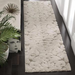 SAFAVIEH Area Rug 8×10 – Florida Shag Collection – Large – Cream & Beige, Scroll Design, Non-Shedding & Easy Cleaning, Plush Thick Pile, Ideal for Living Room, Bedroom, Dining Space (SG470-1113)(Cream/Beige)