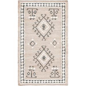 SAFAVIEH Area Rug 8×10 – Kilim Collection – Large – Grey & Black, Handmade Flat Weave Jute, Ideal for Living Room, Bedroom, Office, Dining Space (KLM762F)(Grey/Black)