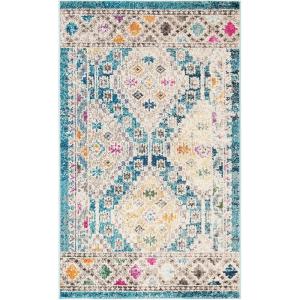 SAFAVIEH Area Rug 8×10 – Madison Collection – Large – Black & Yellow, Boho Diamond Distressed Design, Non-Shedding & Easy Cleaning, Ideal for Living Room, Bedroom, Office, Dining Space (MAD418Z)(Dark Blue/Yellow)
