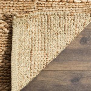SAFAVIEH Area Rug 8×10 – Natural Fiber Collection – Large – Bleach, Handmade Jute, Braided Woven Design, Ideal for Living Room, Bedroom (NF212D)(Natural)