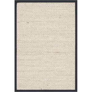 SAFAVIEH Area Rug 8×10 – Natural Fiber Collection – Large – Marble & Beige, Sisal, Woven Design with Border (NF143C)(Marble/Black)