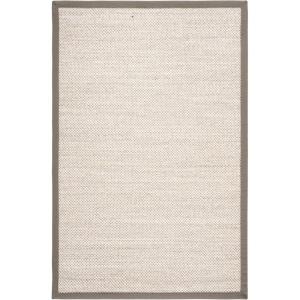 SAFAVIEH Area Rug 8×10 – Natural Fiber Collection – Large – Marble & Beige, Sisal, Woven Design with Border (NF143C)(Marble/Khaki)
