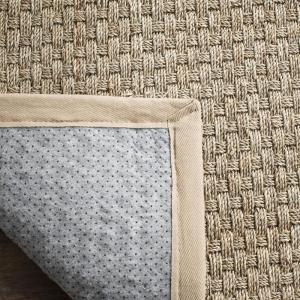 SAFAVIEH Area Rug 8×10 – Natural Fiber Collection – Large – Natural & Beige, Seagrass, Basketweave Pattern (NF114A)(Natural/Beige)