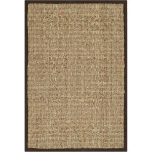 SAFAVIEH Area Rug 8×10 – Natural Fiber Collection – Large – Natural & Beige, Seagrass, Basketweave Pattern (NF114A)(Natural/Dark Brown)