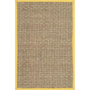 SAFAVIEH Area Rug 8×10 – Natural Fiber Collection – Large – Natural & Beige, Seagrass, Basketweave Pattern (NF114A)(Natural/Gold)