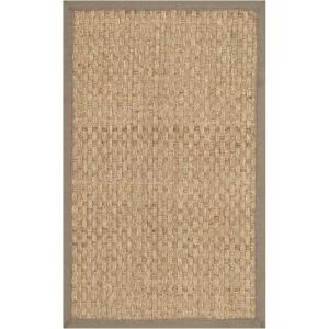 SAFAVIEH Area Rug 8×10 – Natural Fiber Collection – Large – Natural & Beige, Seagrass, Basketweave Pattern (NF114A)(Natural/Grey)