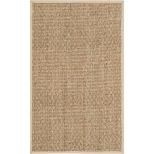 SAFAVIEH Area Rug 8×10 – Natural Fiber Collection – Large – Natural & Beige, Seagrass, Basketweave Pattern (NF114A)(Natural/Ivory)