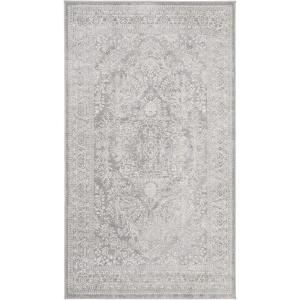 SAFAVIEH Area Rug 8×10 – Reflection Collection – Large – Light Grey & Cream, Non-Shedding & Easy Cleaning, Ideal for Living Room, Bedroom, Dining Space (RFT668G)(Light Grey/Cream)