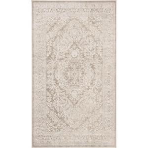 SAFAVIEH Area Rug 8×10 – Reflection Collection – Large – Light Grey & Cream, Non-Shedding & Easy Cleaning, Ideal for Living Room, Bedroom, Dining Space (RFT668G)(Beige/Cream)