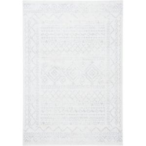SAFAVIEH Area Rug 8×10 – Tulum Collection – Large – Ivory & Black, Moroccan Boho Distressed Design, Non-Shedding & Easy to Clean, Ideal for Living Room, Bedroom, Dining Space (TUL268D)(Ivory/Light Grey)