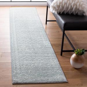 SAFAVIEH Area Rug 8×10 – Tulum Collection – Large – Ivory & Black, Moroccan Boho Distressed Design, Non-Shedding & Easy to Clean, Ideal for Living Room, Bedroom, Dining Space (TUL268D)(Light Grey/Ivory)