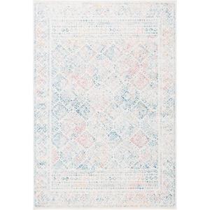 SAFAVIEH Area Rug 8×10 – Tulum Collection – Large – Ivory & Grey, Moroccan Boho Distressed Design, Non-Shedding & Easy to Clean, Ideal for Living Room, Bedroom, Dining Space (TUL264A)(Ivory/Terracotta)