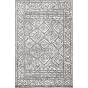 SAFAVIEH Area Rug 8×10 – Tulum Collection – Large – Ivory & Grey, Moroccan Boho Distressed Design, Non-Shedding & Easy to Clean, Ideal for Living Room, Bedroom, Dining Space (TUL264A)(Dark Grey/Ivory)