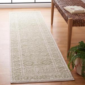 SAFAVIEH Area Rug 8×10 – Tulum Collection – Large – Ivory & Grey, Moroccan Boho Distressed Design, Non-Shedding & Easy to Clean, Ideal for Living Room, Bedroom, Dining Space (TUL264A)(Ivory/Sage)