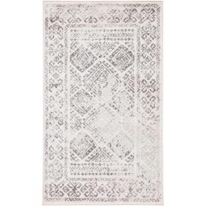 SAFAVIEH Area Rug 8×10 – Tulum Collection – Large – Ivory & Grey, Moroccan Boho Distressed Design, Non-Shedding & Easy to Clean, Ideal for Living Room, Bedroom, Dining Space (TUL264A)(Ivory/Grey)