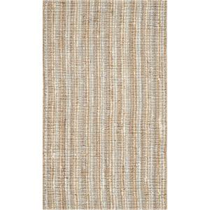 SAFAVIEH Area Rug 9×12 – Natural Fiber Collection – Large – Natural Brown, Handmade Jute, Farmhouse Style, Chunky Textured Thick Pile (NF447A)(Grey/Natural)