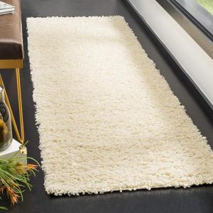 SAFAVIEH Athens Shag Collection Area Rug – 5’1″ x 7’6″, Dark Grey, Non-Shedding & Easy to Clean, Ideal for Living Room, Bedroom, Dining Space (SGA119C)(Ivory)