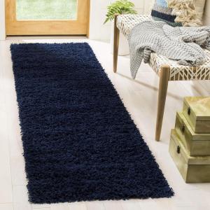 SAFAVIEH Athens Shag Collection Area Rug – 5’1″ x 7’6″, Dark Grey, Non-Shedding & Easy to Clean, Ideal for Living Room, Bedroom, Dining Space (SGA119C)(Navy)