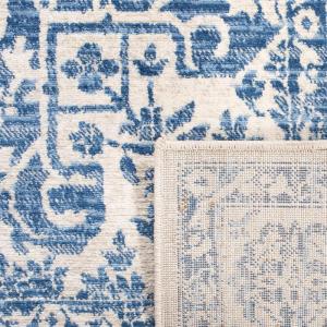 SAFAVIEH Brentwood Collection Area Rug – 8′ x 10′, Navy & Light Grey, Medallion Distressed Design, Non-Shedding & Easy Care, Ideal for High Traffic Areas in Living Room, Bedroom (BNT832M)(Navy/Light Grey)