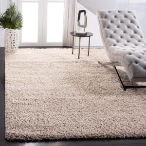 SAFAVIEH California Shag Collection Area Rug – 5’3′ x 7’6′, Beige, Non-Shedding & Easy to Clean, Ultra Plush Thick Pile, Ideal for Living Room, Bedroom, Dining Space (SG151-1313)(Beige)