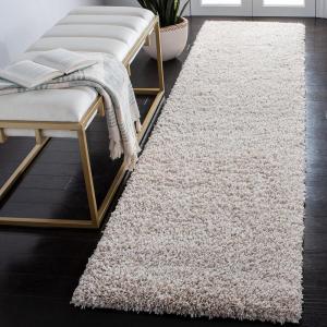 SAFAVIEH California Shag Collection Area Rug – 5’3′ x 7’6′, Beige, Non-Shedding & Easy to Clean, Ultra Plush Thick Pile, Ideal for Living Room, Bedroom, Dining Space (SG151-1313)(White/Beige)