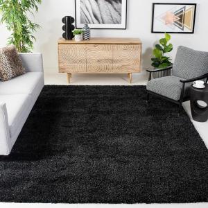 SAFAVIEH California Shag Collection Area Rug – 5’3′ x 7’6′, Beige, Non-Shedding & Easy to Clean, Ultra Plush Thick Pile, Ideal for Living Room, Bedroom, Dining Space (SG151-1313)(Black)