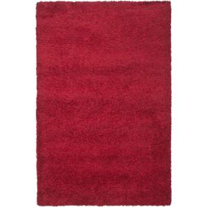 SAFAVIEH California Shag Collection Area Rug – 5’3′ x 7’6′, Beige, Non-Shedding & Easy to Clean, Ultra Plush Thick Pile, Ideal for Living Room, Bedroom, Dining Space (SG151-1313)(Red)